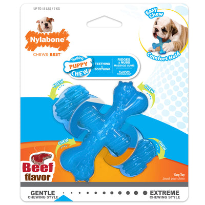 Puppy Chew Comfort Hold X Bone Dog Toy