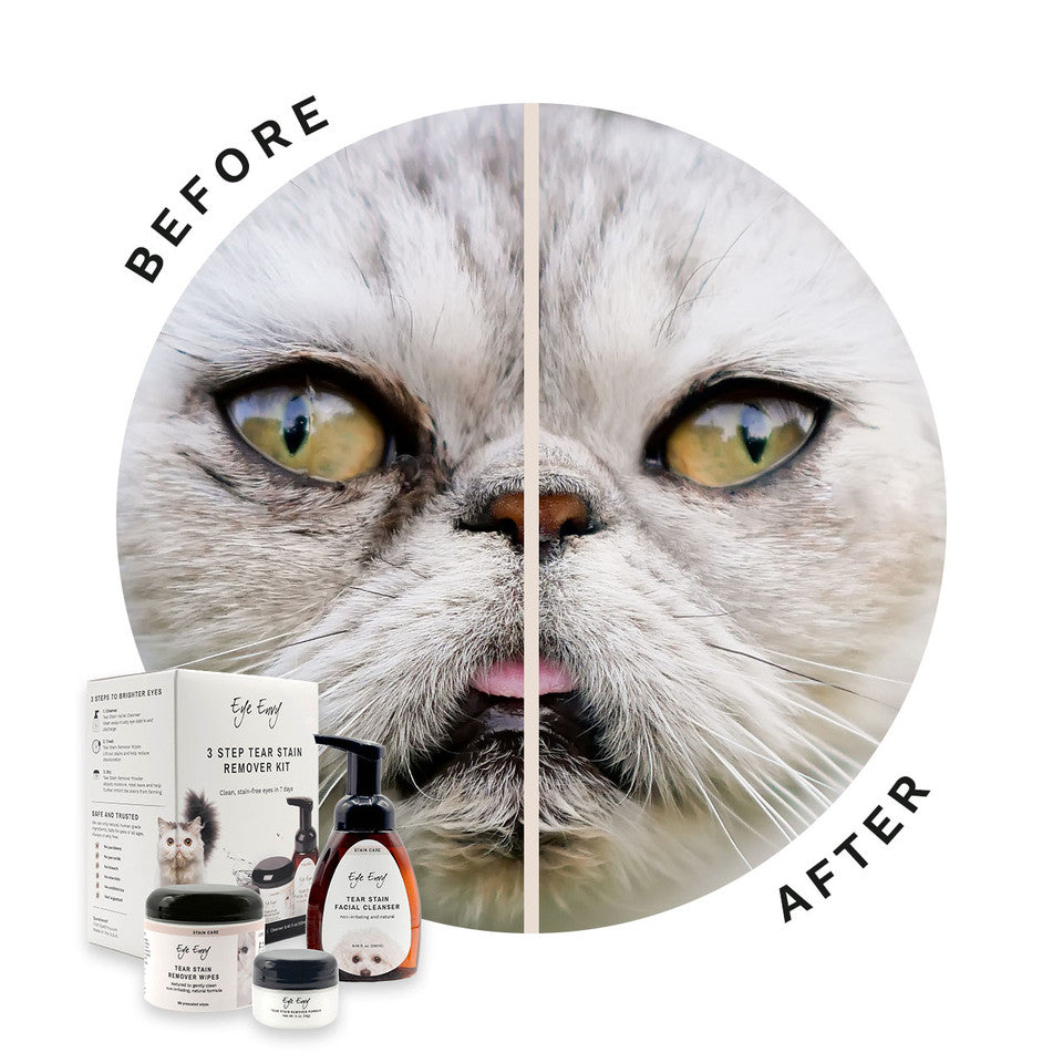 3-Step Tear Stain Remover Kit for Cats