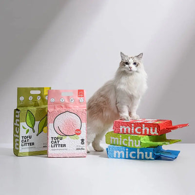 Michu Natural Clumping Tofu Cat Litter 2.5kg/6L