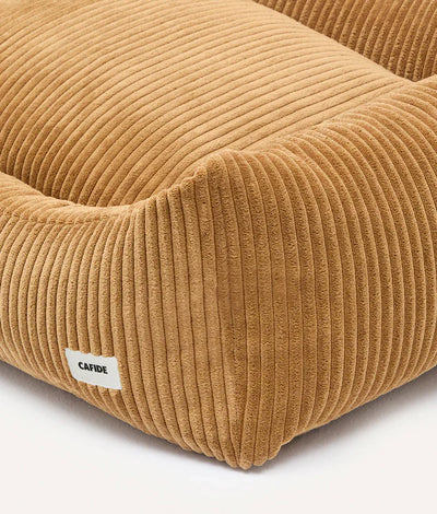 Mustard Corduroy Dog Bed - Snozy