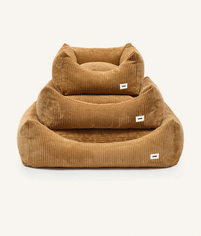 Mustard Corduroy Dog Bed - Snozy