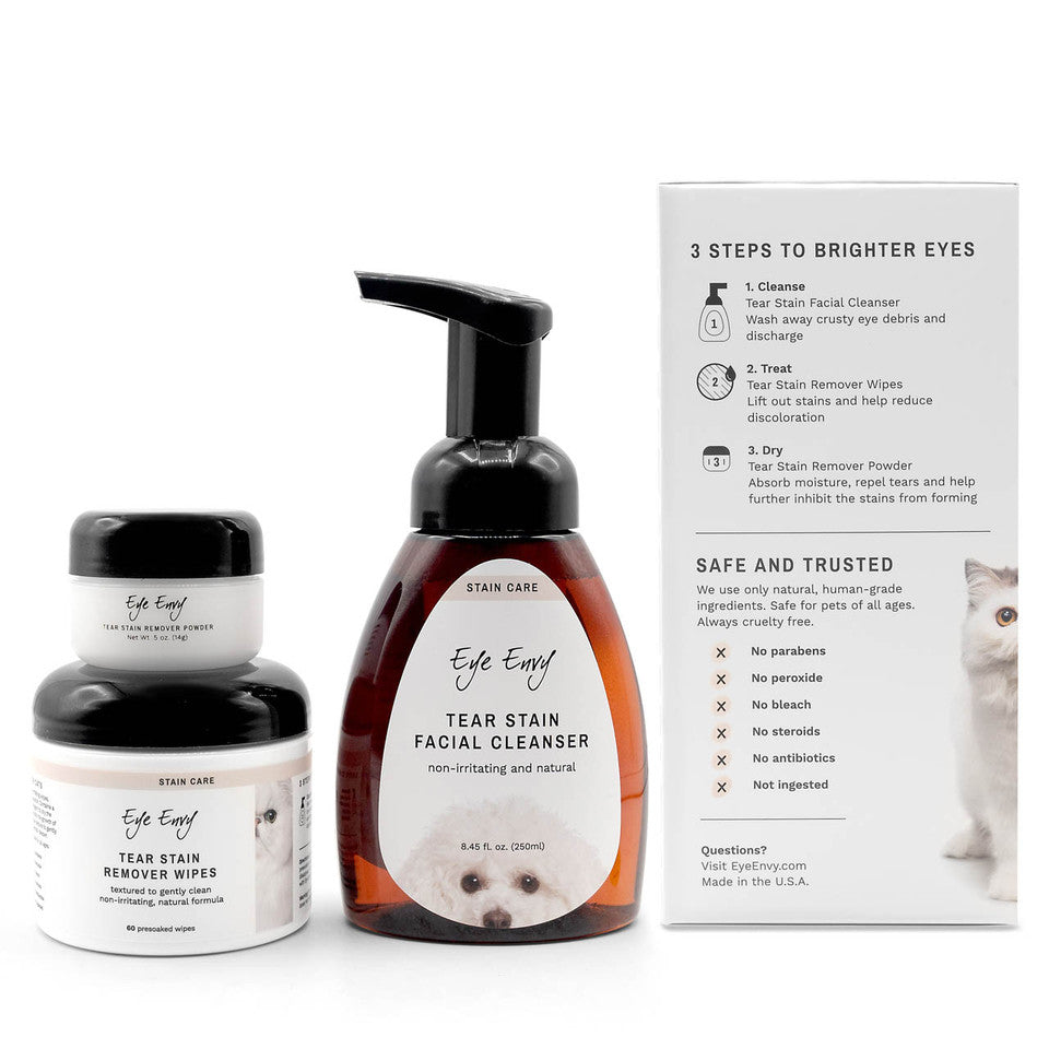 3-Step Tear Stain Remover Kit for Cats