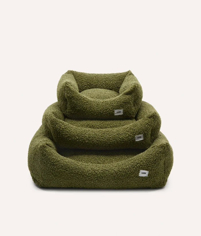 Green Fleece Dog Bed - Snozy