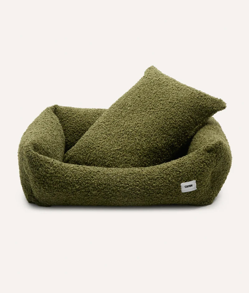 Green Fleece Dog Bed - Snozy