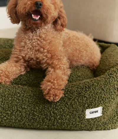 Green Fleece Dog Bed - Snozy