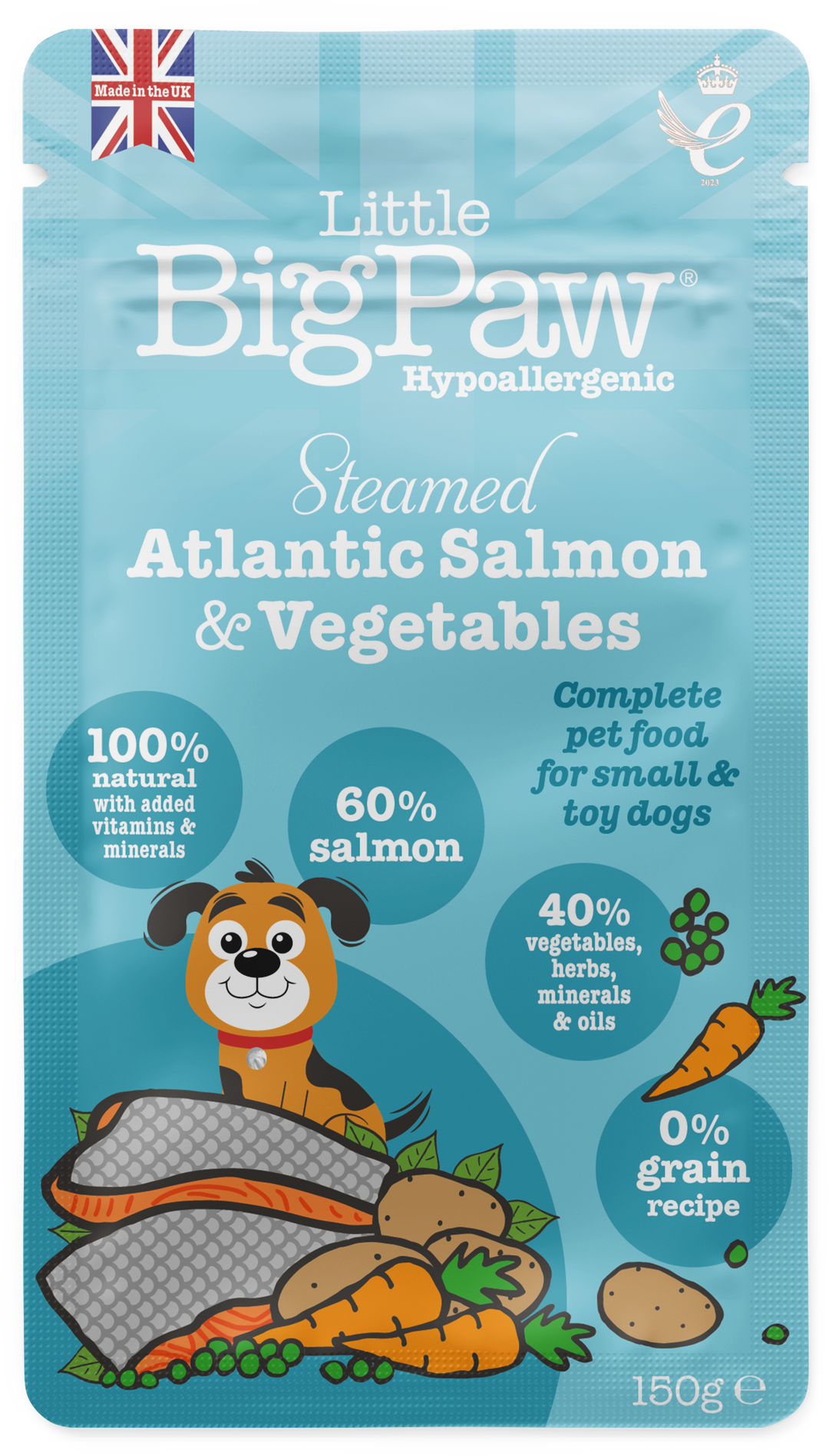 Traditional Steamed Atlantic Salmon Vegetable – Paws Up Pet Shop
