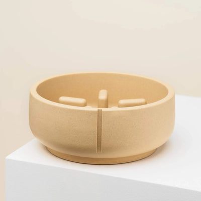 Pino Slow Feeding Dog Bowl - Caramel Brown