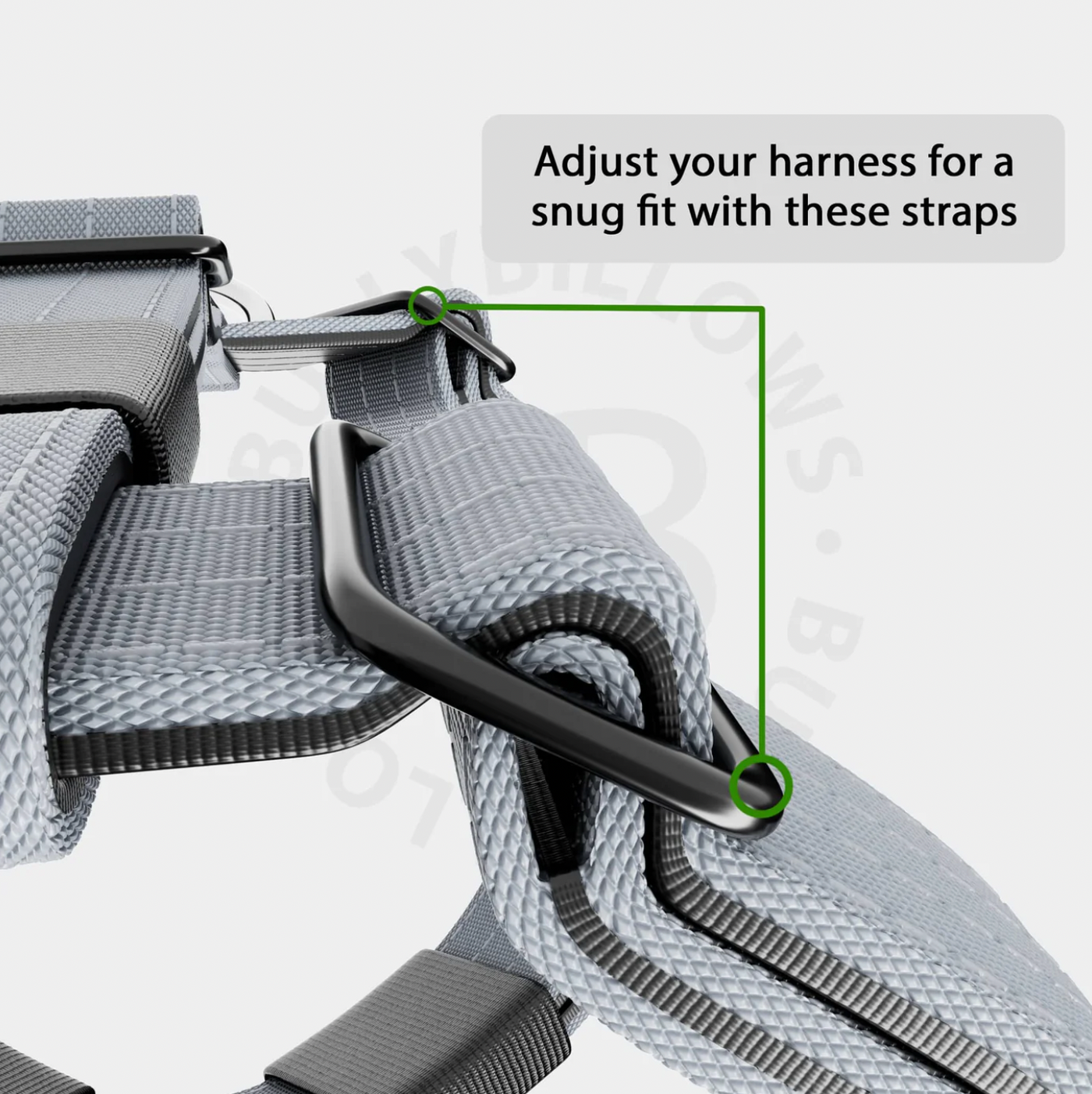 TRI-Harness | Anti-Pull, Adjustable & Durable - Metal Grey