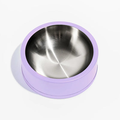 Non-Skid Stainless Steel Bowl - Lilac