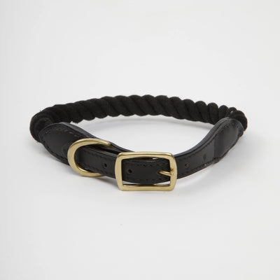 Rope & Leather Dog Collar