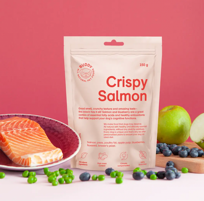Crispy Snack Salmon With Blueberries